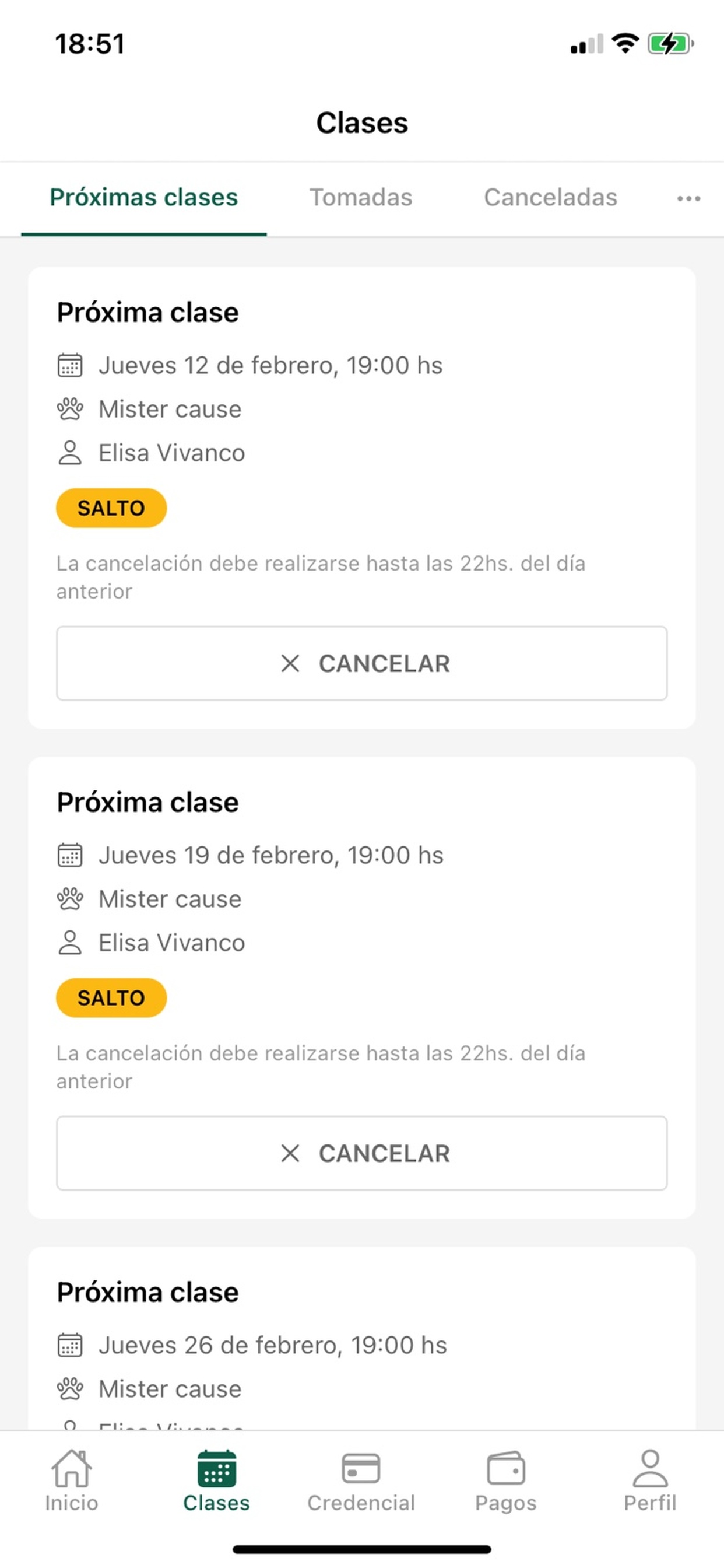 Captura de pantalla de la app Hipocampo 2